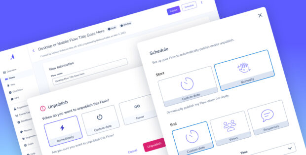 UI and patterns for scheduling a publish date